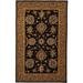 Brown 30 x 0.5 in Area Rug - Safavieh Traditions Masterpiece Hand-Tufted Silk Black/Gold Area Rug Wool | 30 W x 0.5 D in | Wayfair TD606B-25