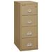 FireKing Fireproof 4-Drawer Vertical File Cabinet Metal/Steel in Brown | 52.75 H x 20.8125 W x 31.5625 D in | Wayfair 4-2131-C (sand)