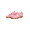 Plateausneaker TOMMY JEANS "THE GREENWICH EDGE", Damen, Gr. 38, rosa (rosa, weiß), Veloursleder, sportlich, Schuhe, Freizeitschuh, Halbschuh, Schnürer mit Kontrast-Details