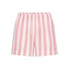 Schlafshorts S.OLIVER, Damen, Gr. 48, N-Gr, rot (mauve gestreift), Web, Obermaterial: 100% Viskose, gestreift, loose fit kurz, Hosen, Fixierter Aufschlag am Saum