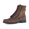 Schnürstiefelette GABOR, Damen, Gr. 40,5, braun (rehbraun), Ziegenveloursleder, unifarben, Basic, Schuhe, Blockabsatz, Schnürboots mit Zierreißverschluss an der Außenseite