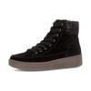 Schnürboots GABOR "DAVOS", Damen, Gr. 42, schwarz, Veloursleder, Textil, casual, Schuhe, Plateau, Schnürstiefelette in Komfortweite H (= sehr weit)
