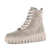 Schnürboots GABOR "FLORENZ", Damen, Gr. 43, beige (hellbeige), Veloursleder, modisch, Schuhe, Schnürstiefelette mit trendiger, markanter Plateausohle, Weite G