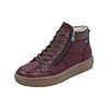 Schnürstiefelette REMONTE "Remonte Stiefelette Glattleder", Damen, Gr. 38, rot (weinrot), Glattleder, casual, Schuhe