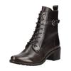 Schnürstiefelette CAPRICE "Caprice Stiefelette Leder", Damen, Gr. 39, braun (dunkelbraun), Leder, casual, Schuhe