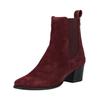 Stiefelette CAPRICE "Caprice Stiefelette Veloursleder", Damen, Gr. 37,5, rot (bordeaux), Veloursleder, casual, Schuhe