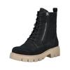Schnürstiefelette CAPRICE "Caprice Stiefelette Leder", Damen, Gr. 41, blau (ocean), Leder, casual, Schuhe