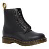 Schlupfboots DR. MARTENS "1461 Pascal 8 Eye Boot", Damen, Gr. 43, schwarz, Leder, modisch, Schuhe, Festivalboots, Schlupfboots mit Vorder-Reißverschluss