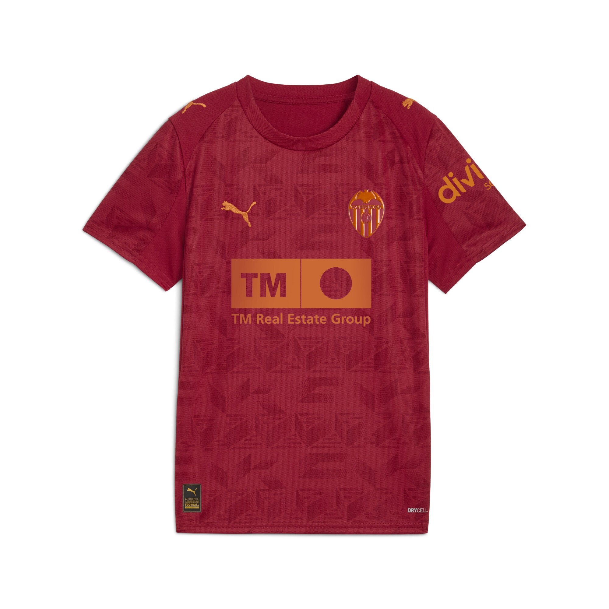 Trainingsshirt PUMA "Valencia CF 25/26 Auswärtstrikot Jugendliche", Kinder, Gr. 140, rot (schwarz crimson earth rot), 100% Polyester, regular fit, Shirts Image