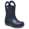 Gummistiefel CROCS "Handle It Rain Boot K", Kinder, Gr. 32, blau (navy), Croslite, casual, Schuhe, Regenstiefel, Matschstiefel mit Trageschlaufe
