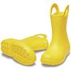Gummistiefel CROCS "Handle It Rain Boot K", Kinder, Gr. 24, gelb, Croslite, casual, Schuhe, Regenstiefel, Matschstiefel mit Trageschlaufe