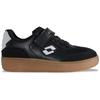 Sneaker LOTTO, Kinder, Gr. 26, schwarz-weiß (schwarz, weiß), Synthetik, mehrfarbig, sportlich, Schuhe, - in kinderfußgerechter Passform