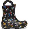 Gummistiefel CROCS "Mickey Friends Handle It K", Kinder, Gr. 33, bunt (multifarben), Croslite, kontrastfarbene Details, casual, Schuhe, Regenstiefel, Matschstiefel mit coolem Motiv