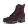 Schnürstiefelette GABOR, Damen, Gr. 41, lila (beere), Veloursleder, Schuhe