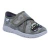 Hausschuh RICHTER "Mailo WMS: Mittel", Kinder, Gr. 25, grün (grün, grau), Baumwolle, casual, Schuhe, Klettschuh mit WMS, Größenschablone zum Download