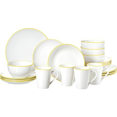 Kombiservice RITZENHOFF & BREKER "Adela", gelb, 20 tlg., Porzellan, Geschirr-Sets, aus Porzellan für 4 Personen Image