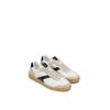Sneaker MARC O'POLO "COURT W", Damen, Gr. 40, weiß, schwarz, hellbeige, Glattleder, Veloursleder, kontrastfarbene Details, sportlich, Schuhe, Retro-Sneaker, Schnürschuh, Halbschuh mit Memory Foam Innensohle