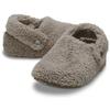Hausschuh CROCS "Classic Cozzy Slipper K", Kinder, Gr. 33, braun, Croslite, Textil, casual, Schuhe, Pantoffel, Clog mit Filzwolle