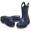 Gummistiefel CROCS "Handle It Rain Boot K", Kinder, Gr. 22, blau (navy), Croslite, casual, Schuhe, Regenstiefel, Matschstiefel mit Trageschlaufe