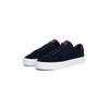 Sneaker TOMMY HILFIGER "PREMIUM DRESS CUPSOLE SUEDE", Herren, Gr. 45, blau (dunkelblau), Veloursleder, sportlich, Schuhe, Freizeitschuh, Halbschuh, Schnürer mit seitlicher Logoprägung