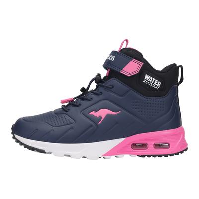 Sneaker KANGAROOS "KX-MOLBO MID EV", Gr. 36, blau (dk navy, daisy pink), Synthetik, sportlich, Schuhe, Wasserdicht Image