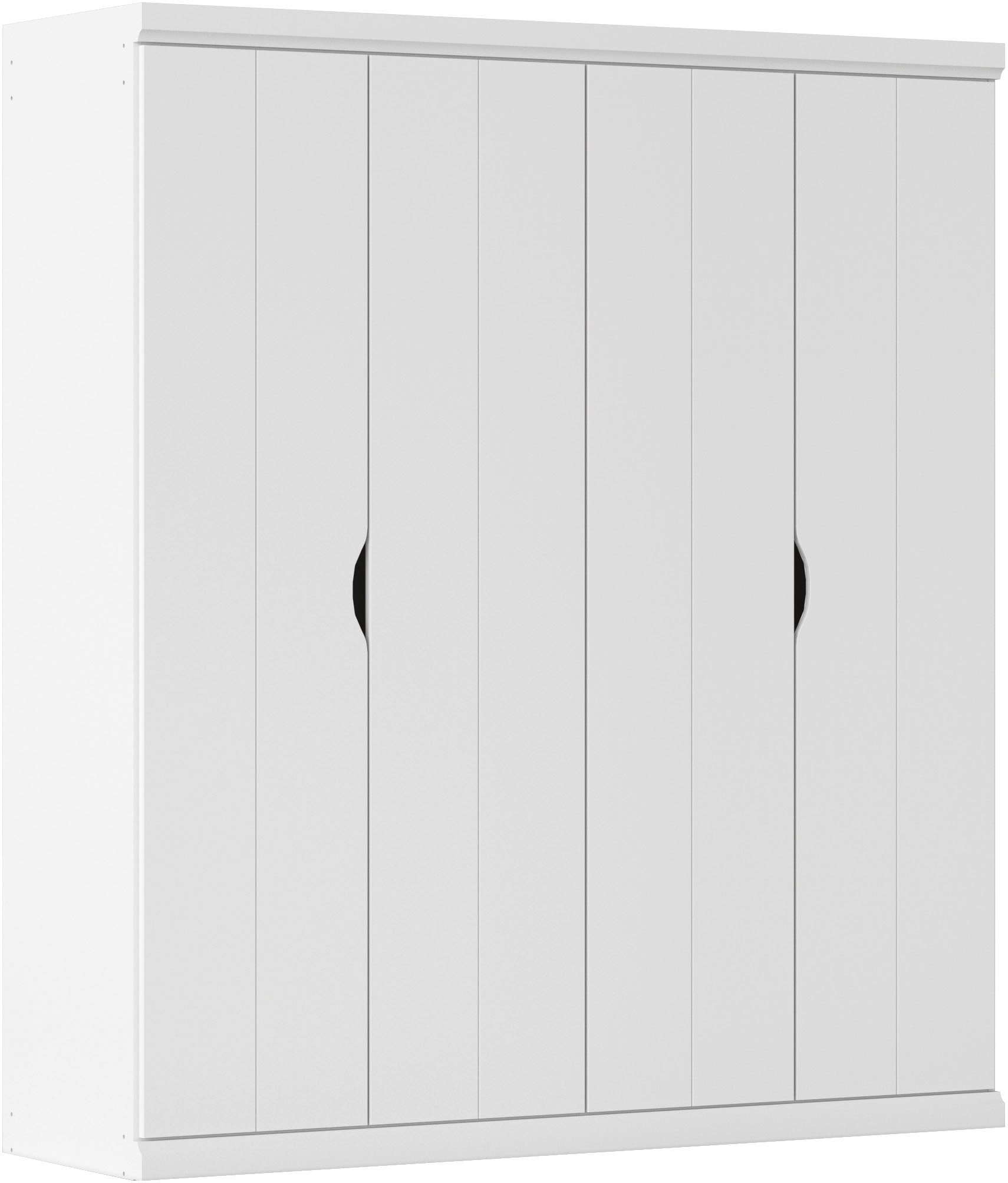 Kleiderschrank RAUCH "Drehtürenschrank Schrank Garderobe Wäscheschrank Schlafzimmer MARLENE", weiß (alpinweiß), B:181cm H:203cm T:56cm, Holzwerkstoff, Schränke, Kleiderschrank, in 3 Breiten 91/136/181 cm im Landhaus-Stil MADE IN GERMANY