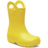 Gummistiefel CROCS "Handle It Rain Boot K", Kinder, Gr. 37, gelb, Croslite, casual, Schuhe, Regenstiefel, Matschstiefel mit Trageschlaufe
