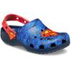 Clog CROCS "Superman Classic Clog K", Kinder, Gr. 37, blau (blau, rot), Croslite, kontrastfarbene Details, casual, Schuhe, Hausschuh, Kindergartenschuh mit coolem Motiv