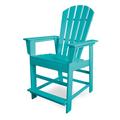 POLYWOOD® South Beach Counter Outdoor Chair Plastic in Blue | 50.5 H x 26.5 W x 30.5 D in | Wayfair SBD24AR
