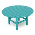 POLYWOOD® Round 37" Conversation Outdoor Table Plastic in Green/Blue | 18 H x 38 W x 38 D in | Wayfair RCT38AR