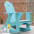 Uwharrie Chair Original Wood Rocking Adirondack Chair in Blue | 45 H x 33 W x 38 D in | Wayfair 1012-031-Wash