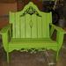 Uwharrie Outdoor Chair Veranda Garden Bench Wood/Natural Hardwoods in Green | 44.5 H x 34.5 W x 38 D in | Wayfair V051-022-Wash