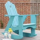 Uwharrie Chair Original Wood Rocking Adirondack Chair in Blue | 45 H x 33 W x 38 D in | Wayfair 1012-030-Distressed
