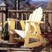 Uwharrie Chair Fanback Wood Rocking Adirondack Chair in Green | 45 H x 33 W x 36 D in | Wayfair 4012-021-Distressed