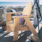 Uwharrie Chair Fanback Wood Adirondack Chair in Yellow | 45 H x 33 W x 36 D in | Wayfair 4011-075-Wash