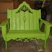 Uwharrie Outdoor Chair Veranda Garden Bench Wood/Natural Hardwoods in White | 44.5 H x 34.5 W x 38 D in | Wayfair V051-071-Wash