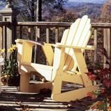 Uwharrie Chair Fanback Wood Rocking Adirondack Chair in Red | 45 H x 33 W x 36 D in | Wayfair 4012-047-Distressed