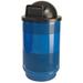 Witt Stadium Series Perforated Metal 55 Gallon Swing Top Trash Can Stainless Steel in Blue | 49 H x 23.5 W x 23.5 D in | Wayfair