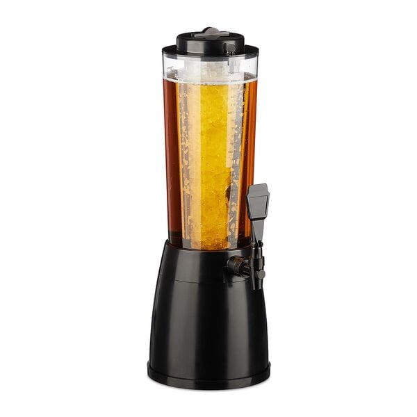 relaxdays Biersäule mit Zapfhahn 2,5 l