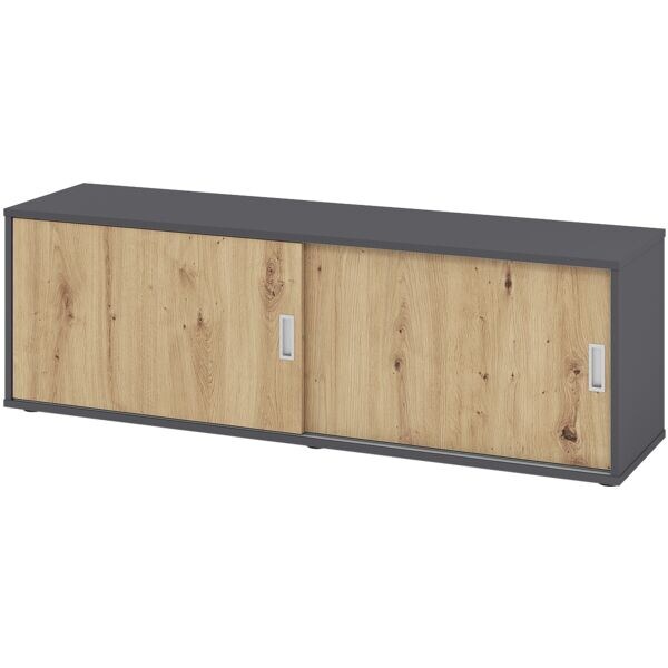 HAMMERBACHER Sideboard »Alicante« mit Schiebetüren grau, 160x52x40 cm