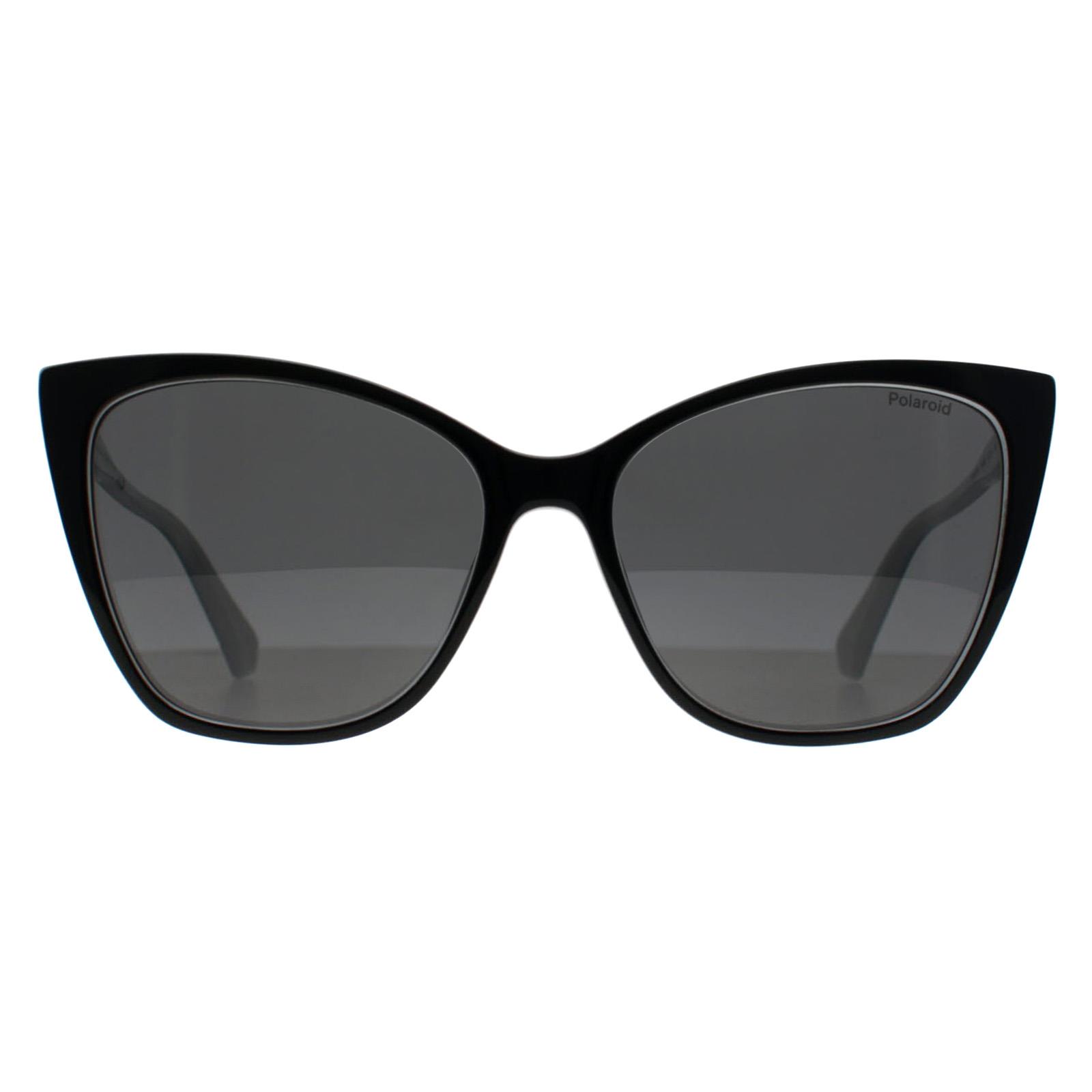 Polaroid PLD 4181/S 80S M9 schwarz weiÃŸ grau polarisierte Sonnenbrille Image