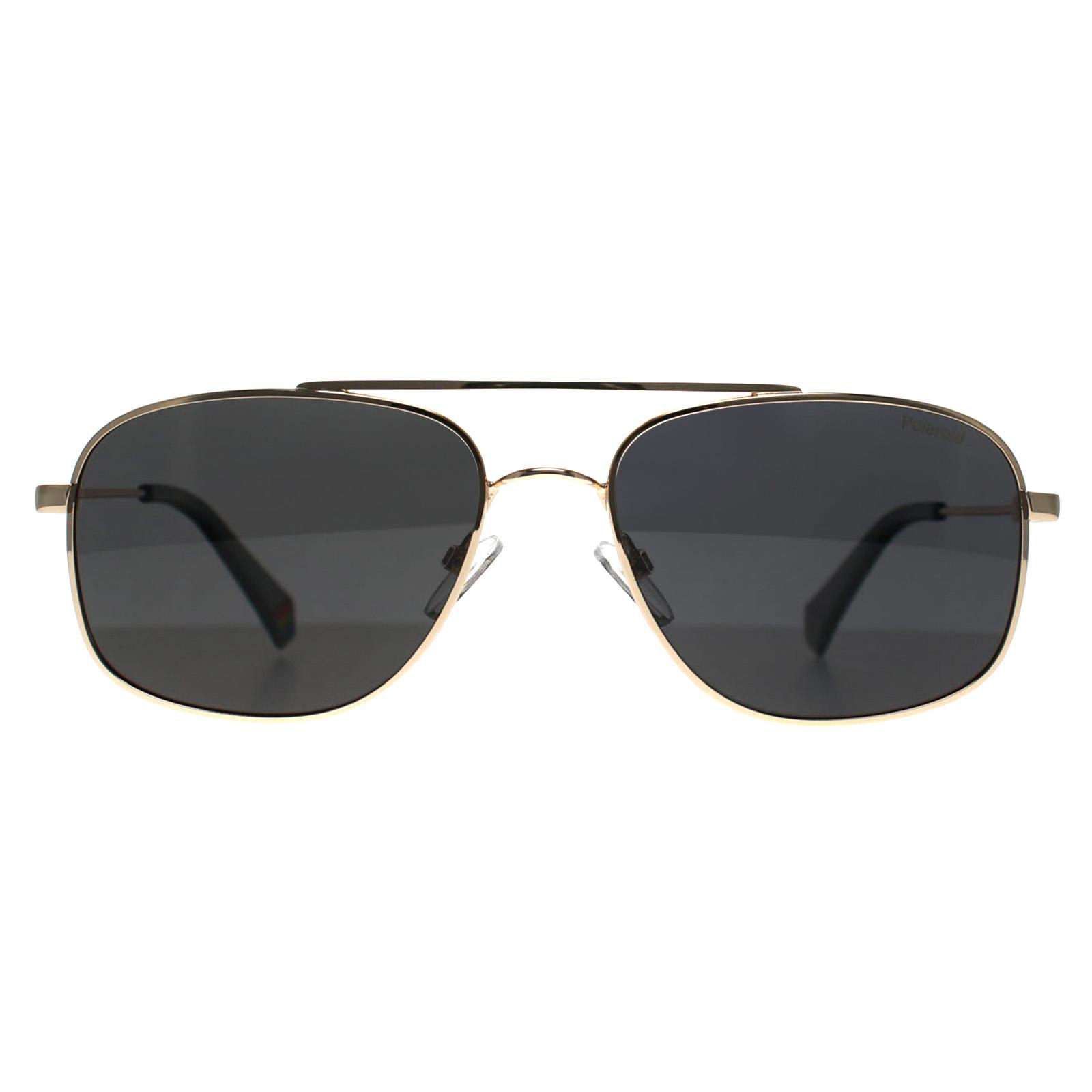 Polaroid PLD 6235/S/X 2F7 M9 gold grau grau polarisierte Sonnenbrille Image