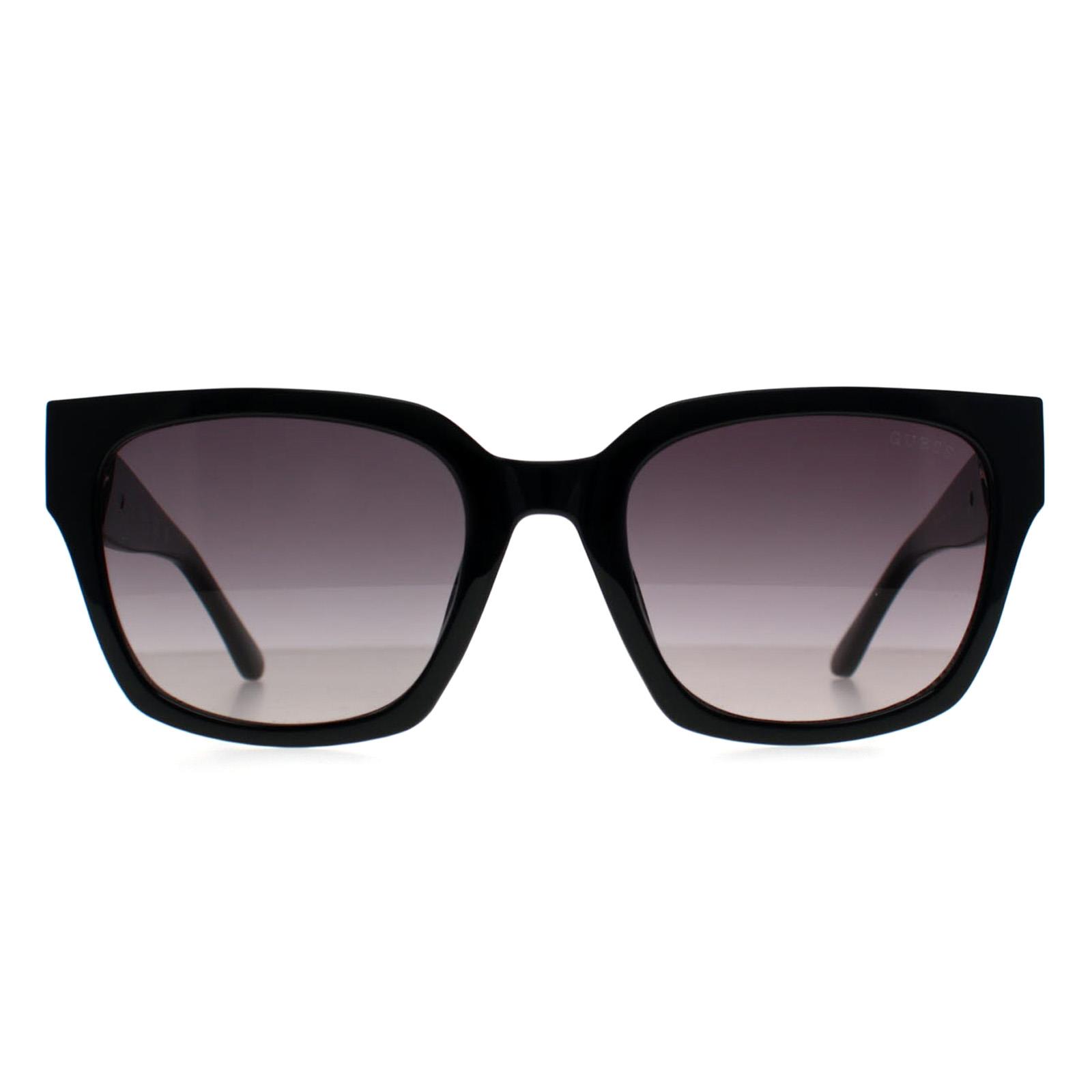 Guess GF6193 01B glÃ¤nzende schwarz-graue Sonnenbrille mit Farbverlauf Image
