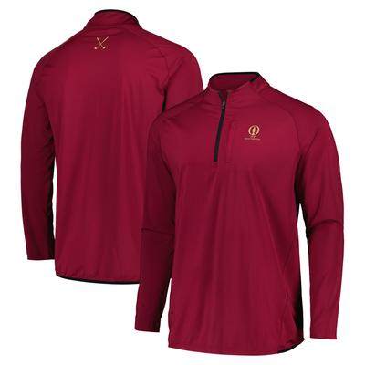 The Open 153rd Royal Portrush Elevated Tech Leichtgewicht Midlayer mit 1/4-Reißverschluss – Weinrot Image