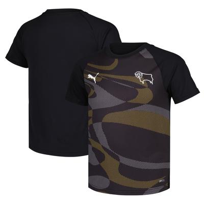 Derby County PUMA Heim Pre Match Oberteil - Schwarz - Kinder Image