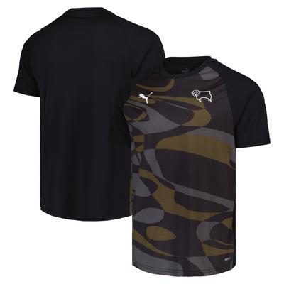 Derby County PUMA Heim Pre Match Oberteil - Schwarz Image