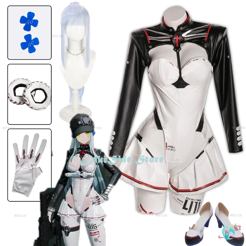 Clukay Klukai Cosplay Spiel GIRLS' FRONTLINE 2: EXILIUM Uniformen Overall Frauen Kleidung Halloween Party Kostüm Sexy Perücke Schuhe