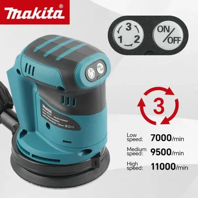 For Makita DBO180Z 18V Brushless Cordless Rechargeable Disc Random Orbital Sander Woodworking Sanding Putty Polishing Bare Tool