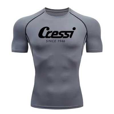 Men Surf Sunscreen Diving Suit Rash Protection t-Shirt Swimsuit Tight Short-Sleeved Swimming Floating UV Protection Diving Suit