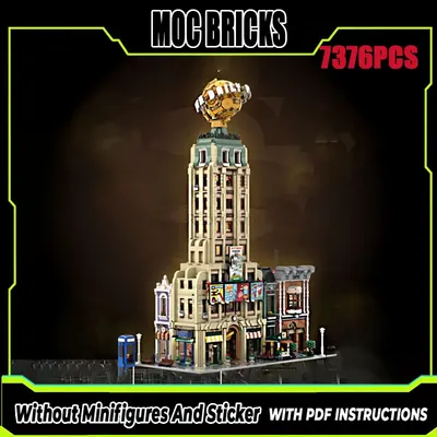 Neue MOC Bausteine Bat Film Architektur Modell Planet Boutique Hotel Modulare kinder Spielzeug Geschenk DIY Montage Set Image